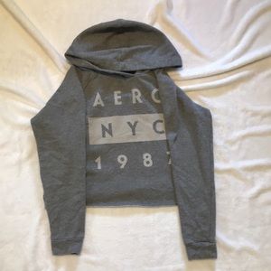 AERO NYC 1987 cropped hoodie.